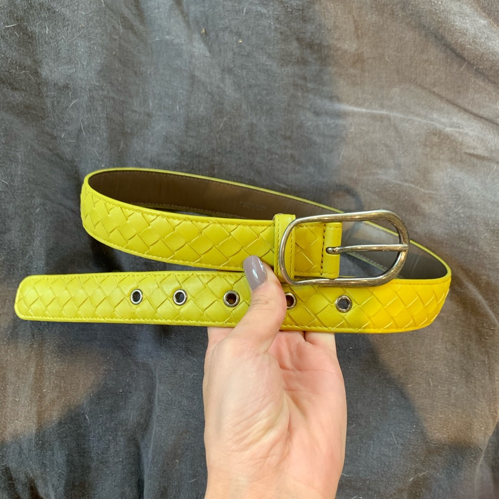 Yellow Bottega Veneta High Waisted Belt